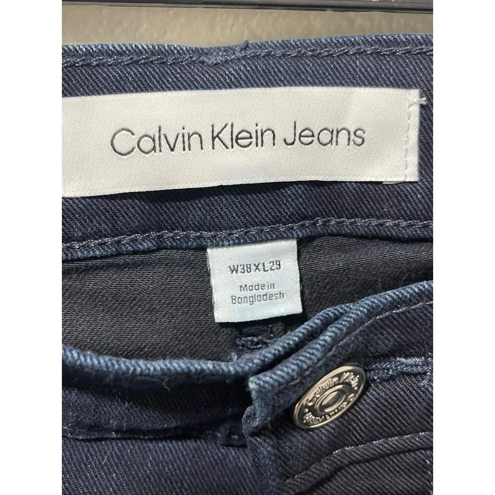 Calvin Klein NWT Men's Classic 5-Pocket Stretch Straight Fit W38xL29 Denim Jean - Picture 9 of 16